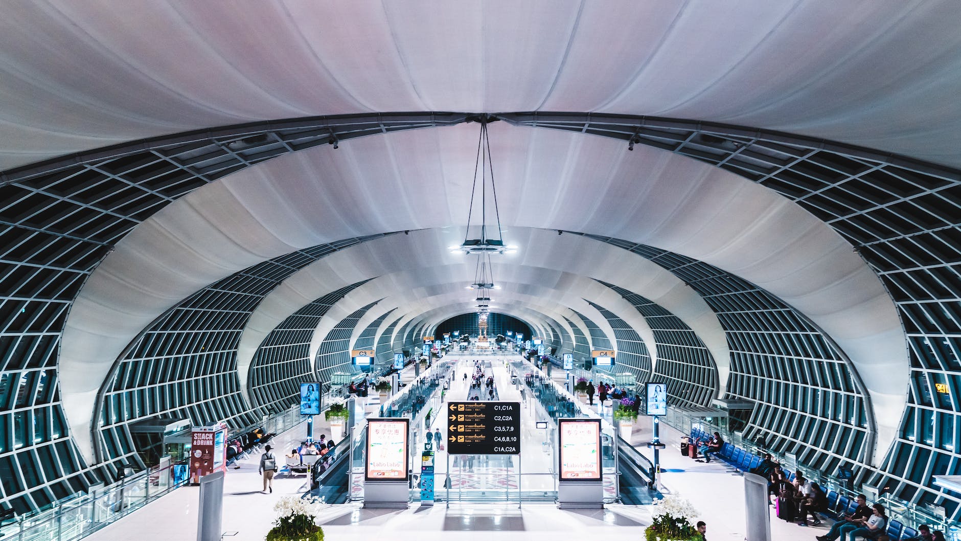 people walking in the airport