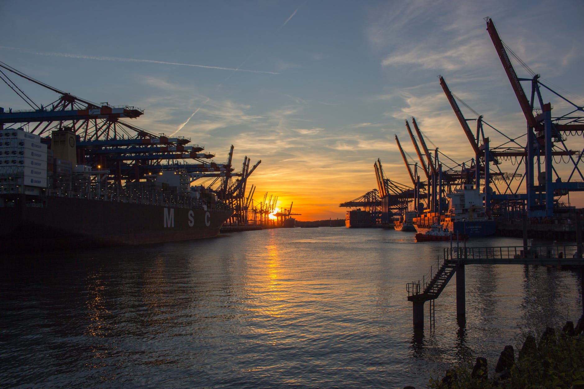 Photo of the dock in Hamburg