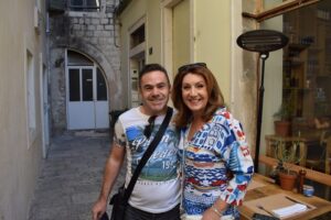 Stuart with Jane McDonald in Croatia 