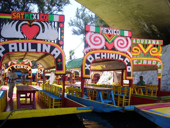 Mexico colourful boats