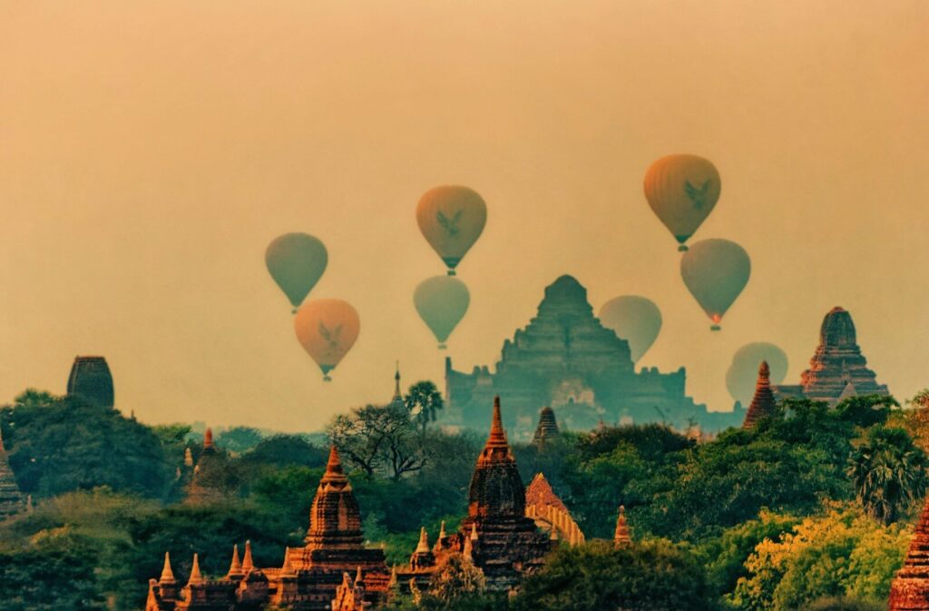 hot air balloons Myanmar
