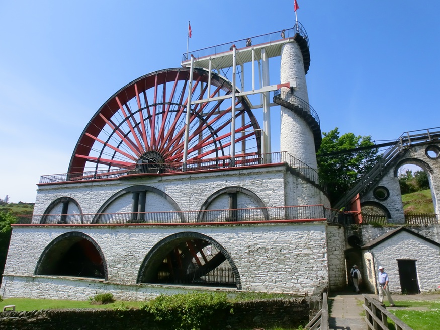 UK Holidays visiting the Laxey Wheel, Isle of Man